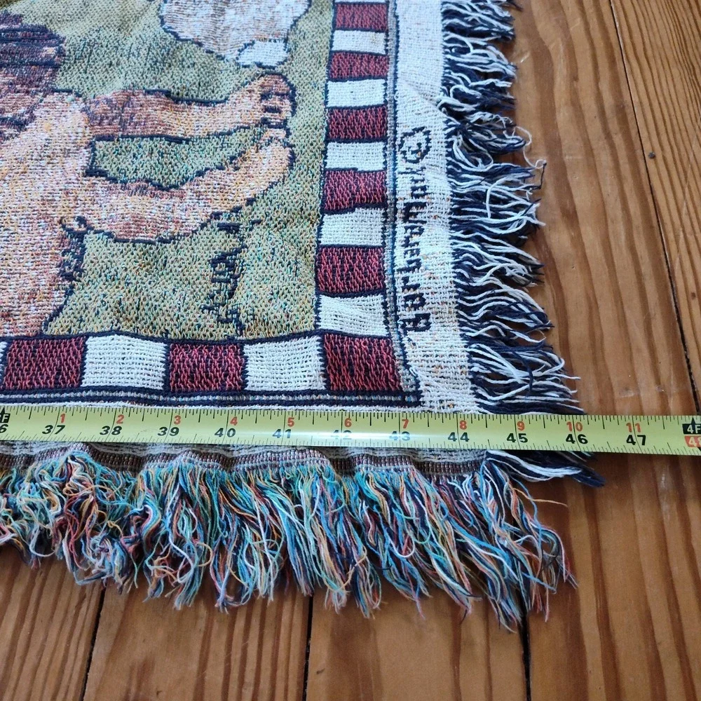 Vintage Noah's Ark Throw Blanket Bible Wall Tapestry Wall Décor Christian